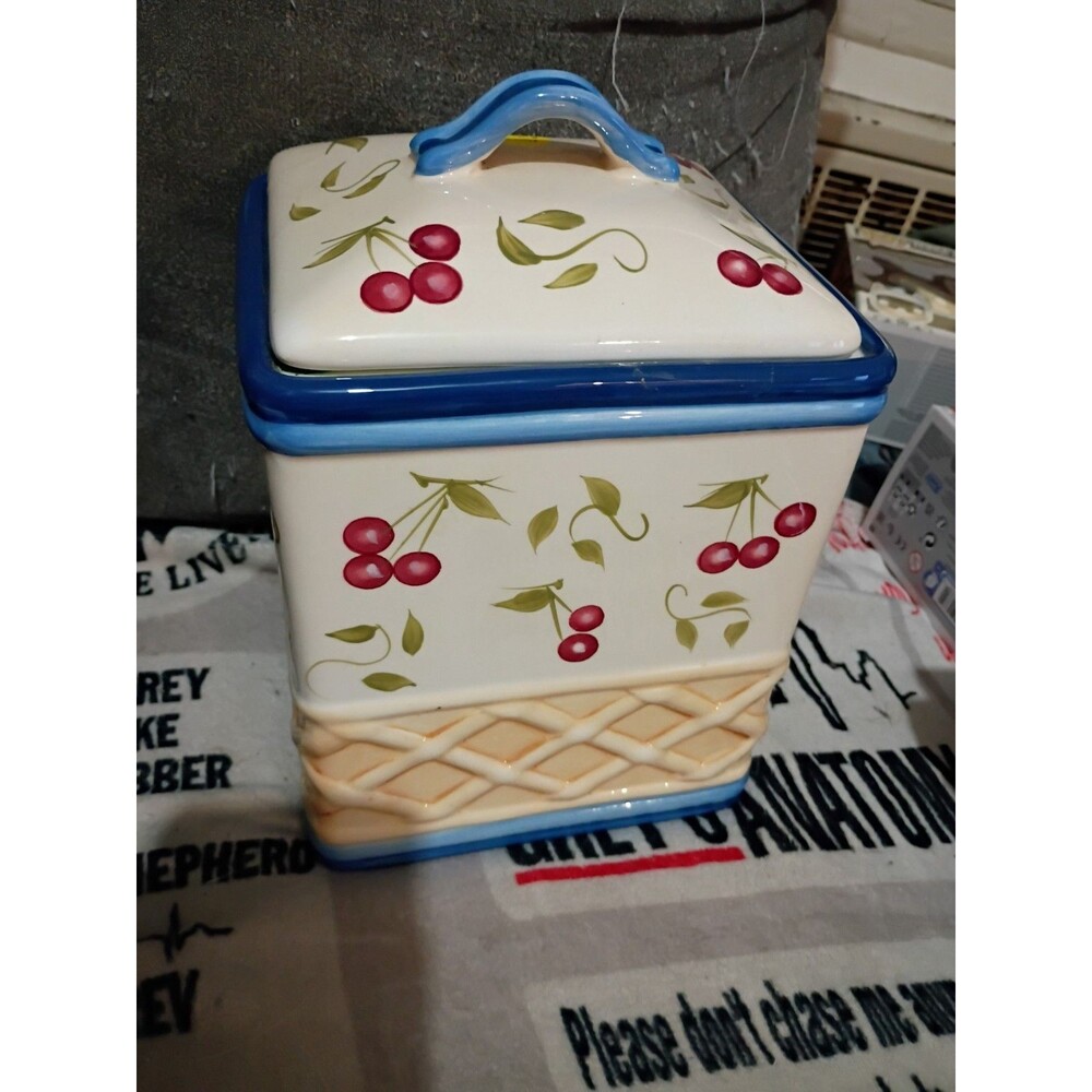 INSPIRADO SEATTLE HAND PAINTED STONELIKE CLAY COOKIE JAR WITH LID-0558
